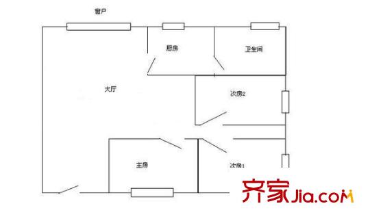 中电大院 3室 户型图