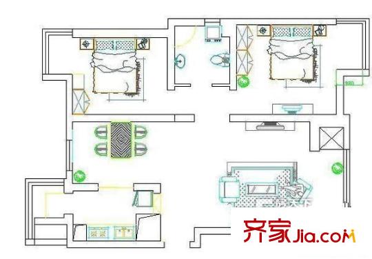 深圳 富安花园 二居室 二房二厅一卫