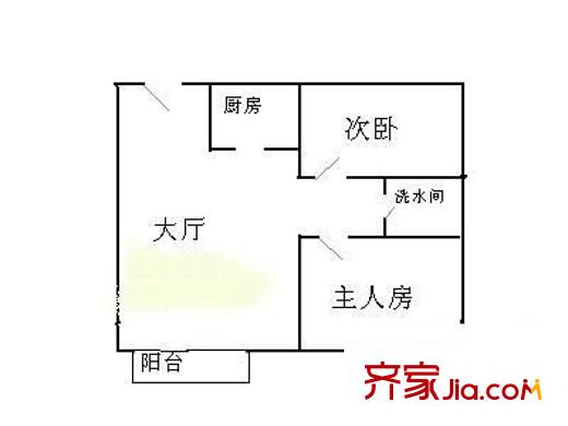 德邻雅筑 2室 户型图