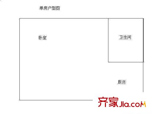 观澜湖上堤 1室 户型图