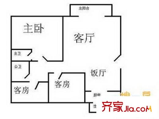 愉园新苑 0室 户型图