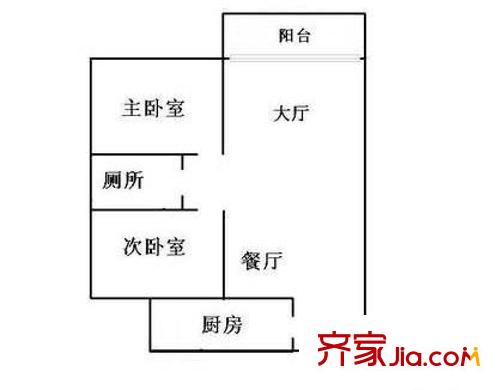 怡乐花园 户型图1