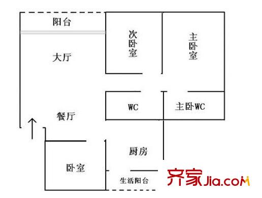 怡乐花园 户型图3