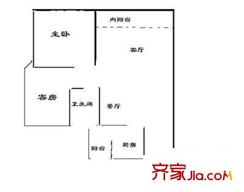 怡乐花园 2室 户型图