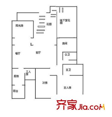 深圳 万科第五园叠院 户型图1
