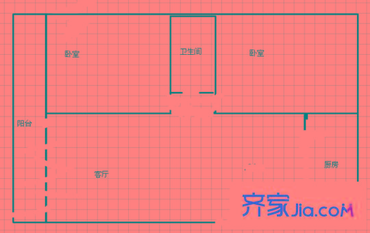 龙岗鸿基花园 2室 户型图
