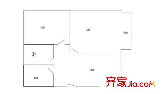 福临苑 2室 户型图