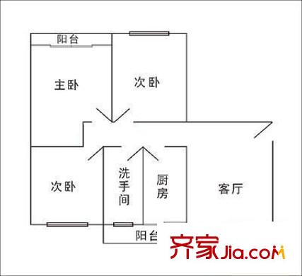 科苑花园37区 3室 户型图
