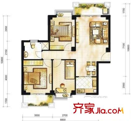 麻布新村 3室户型图