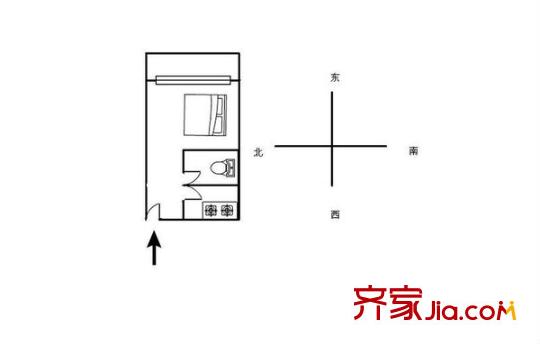 沙井恒基花园 1室 户型图