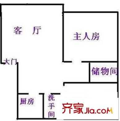 香蜜二村 2室 户型图