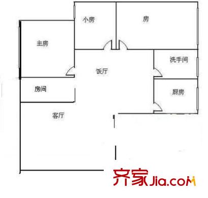 香蜜二村 4室 户型图