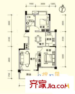 创新花园 户型图6
