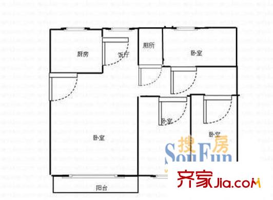 深圳 泰安花园 户型图2