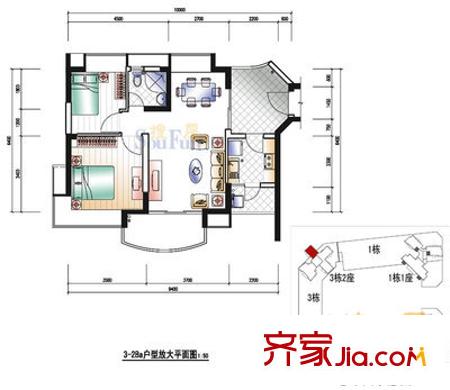 深圳富华花园户型图1