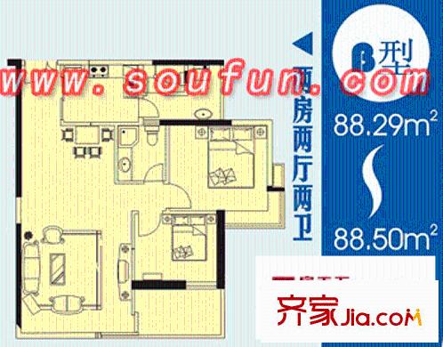 深圳里仁府户型图3