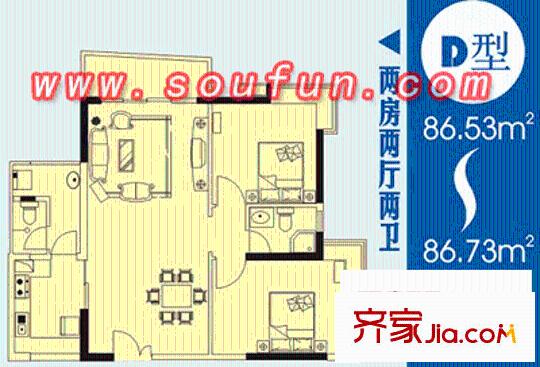 深圳里仁府户型图4