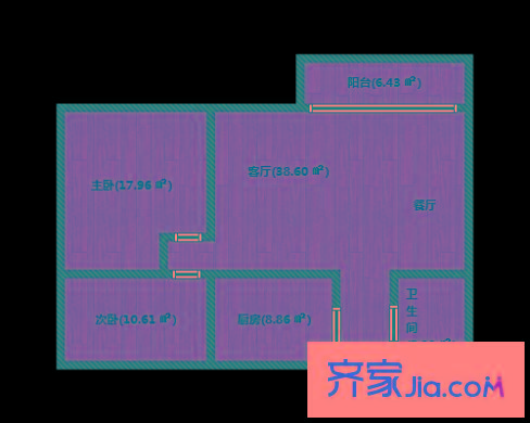 翠湖花园 2室 户型图