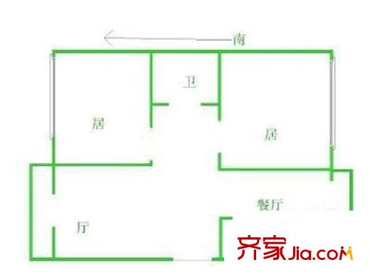 洪浪一村 2室 户型图