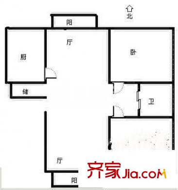 宝兴花园 3室 户型图