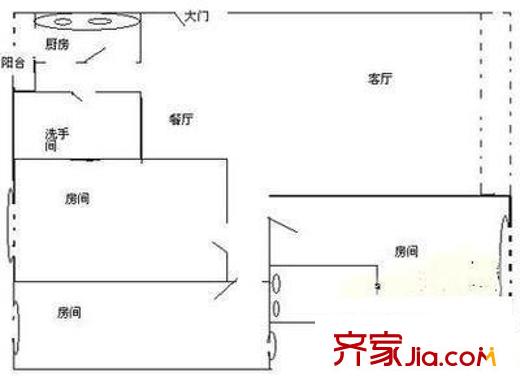 宝兴花园 3室 户型图