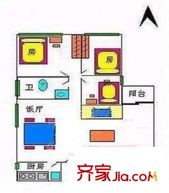 香丽大厦 3室 户型图