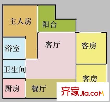 香景大厦 2室 户型图