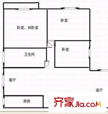 玉岭花园 户型图1