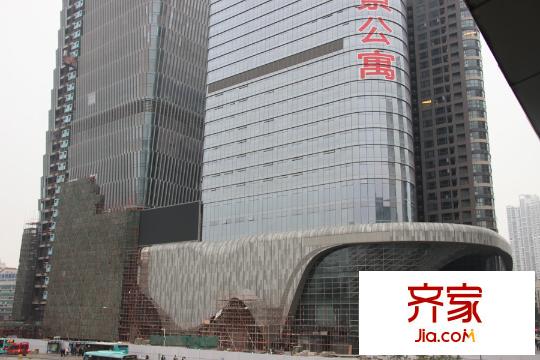 京基滨河时代广场外景图底层商业最新进度实景图(2015-3-11)