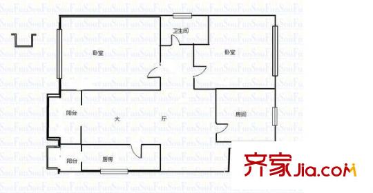 御景城 3室 户型图