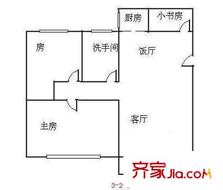 长福花园 3室 户型图