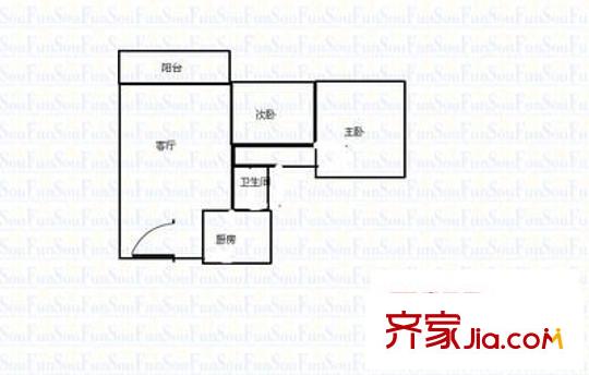 宝城花园 2室 户型图