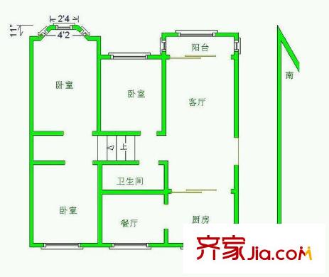 宝城花园 4室 户型图