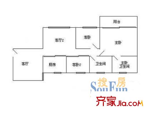 深圳 赛格景苑 户型图6