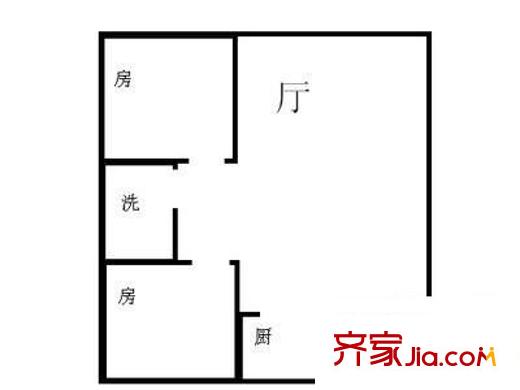 友联花园 2室 户型图