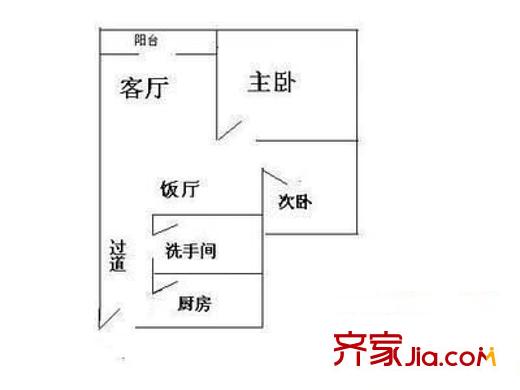 京海花园 3室 户型图