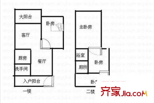 佳兆业可园二期 4室 户型图