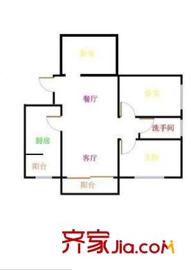 桂芳园二期 3室 户型图