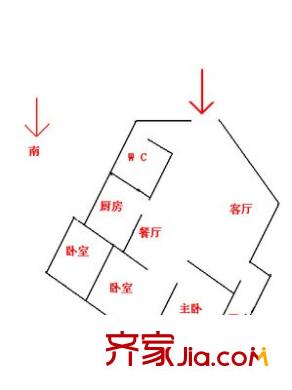 园岭花园 3室 户型图