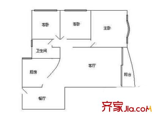 深圳 合正名园 户型图4