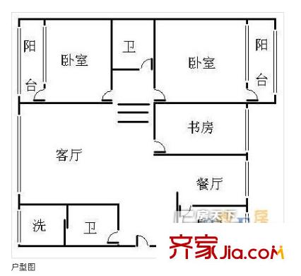 博岗统建楼 3室户型图