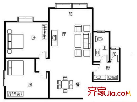 深圳 臣田新苑 二居室 二房二厅一卫