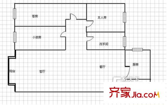 彩天怡色 3室户型图