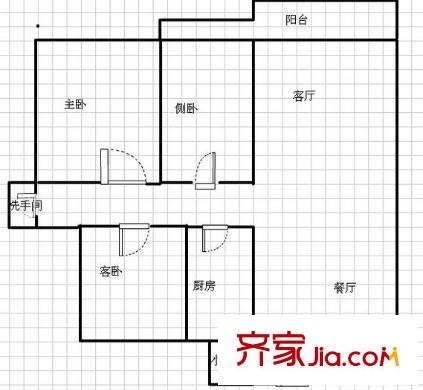 彩天怡色 3室户型图