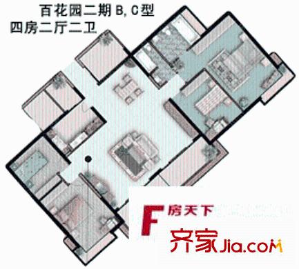 深圳百花园二期户型图2