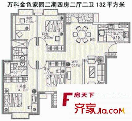 深圳 万科金色家园二期 户型图6