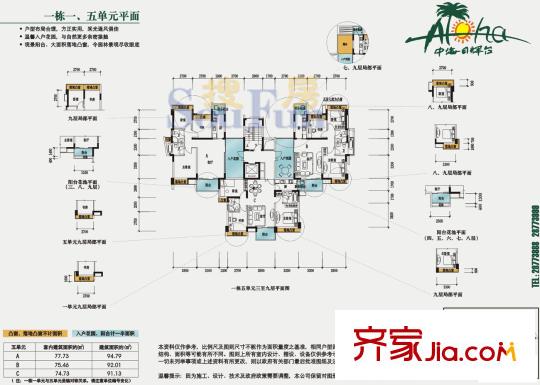深圳 中海日辉台 户型图2