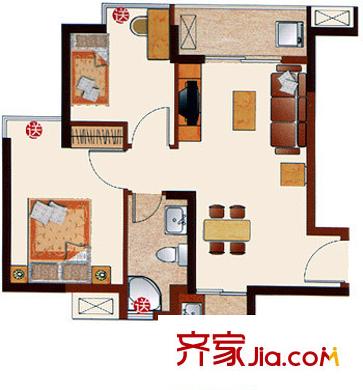 深圳 城市印象家园 户型图2
