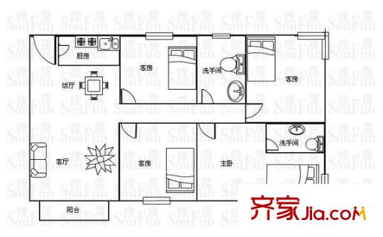 海天一色 0室 户型图