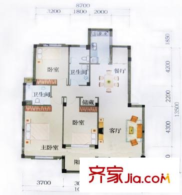 海天一色 0室 户型图